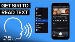 How To Get Siri To Read Text | Tech Insider