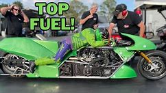 Testing a NEW 1,500 HP Top Fuel Motorcycle!