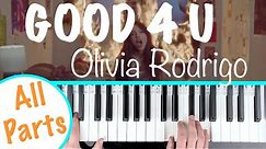 How to play GOOD 4 U - Olivia Rodrigo Piano Tutorial | Chords/Accompaniment
