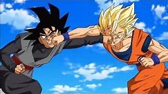 Goku SSJ2 VS Goku Black First Time Fight!