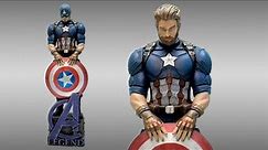 Creating a Stunning Captain America Sculpture - 3D Printed Resin and Painted | ShkaP