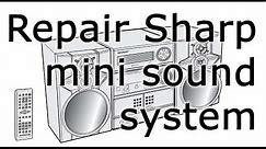 Simple Repair Sharp Mini Component System CD MPX870W
