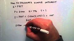 How to Calculate Simple Interest , Intermediate Algebra , Lesson 44
