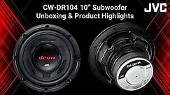 JVC CW-DR104 10" Subwoofer Unboxing & Product Highlights