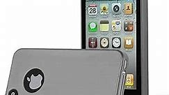 Cadorabo Case Compatible with Apple iPhone 4 / iPhone 4S in Metallic Grey - Shockproof and Scratch Resistant TPU Silicone Cover - Ultra Slim Protective Gel Shell Bumper Back Skin