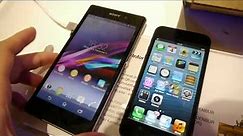 Sony Xperia Z1 vs Apple iPhone 5: first look