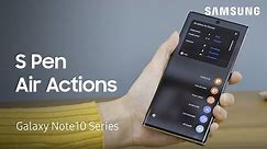 Using Air actions and gestures on the Note10 | Samsung US