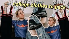 clothes you need in college // college clothing packing list!