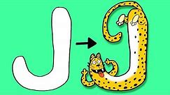 J for Jaguar - Learn to Draw ABC | Learn the Alphabet for Kids