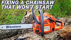 Fixing A Husqvarna Chainsaw That Won't Start By A Very Different Way