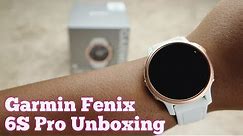 Garmin Fenix 6S Pro White Rose Gold Unboxing