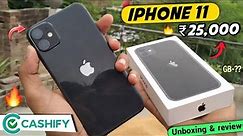 Unboxing iphone 11 128gb ₹25000🔥| Second hand iphone | Cashify Supersale | refurbished iPhone