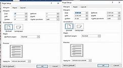 how to change centimeters to inches in word | Change Page Setup Centimeters to Inches in word