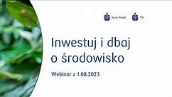 Eko-inwestowanie w PKO | Webinar DDI #15