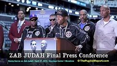 ZAB JUDAH goes off on Oscar De La Hoya & Golden Boy at the GARCIA VS JUDAH Final Presser