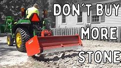 How To Fix Your Driveway with ONLY a Box Blade & Loader, John Deere 2038R