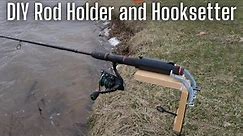 DIY Hooksetter Catches The Fish Of The Day (Rod Holder Build and Catch)