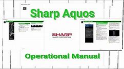 Sharp Aquos Operation Manual - LCD TV
