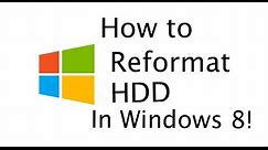 How to Reformat an External Hard Drive in Windows 8 & 10