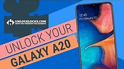 How To Unlock Samsung Galaxy A20 by Unlock Code.