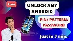 How to unlock Password Pattern lock on Android without losing Data| 2023 certified Method 💥
