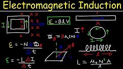 Faraday's & Lenz's Law of Electromagnetic Induction, Induced EMF, Magnetic Flux, Transformers