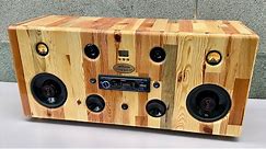 DIY: Making a 3-Way Bluetooth Speaker Boombox Using Solid Pine Wood