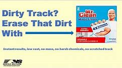 Erase Track Dirt with Mr. Clean Magic Eraser
