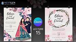 How to Create Animated Wedding Invitation On Canva-Step By Step Complete Canva Tutorial