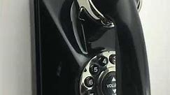 1930 Retro Wall Phone in BLACK - Old Phone Ringing