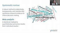 Systematic review & meta-analysis - Dr. Sarah McCann