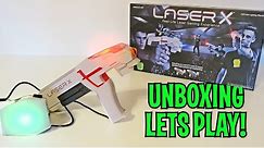 UNBOXING & LETS PLAY - LASER-X - The Ultimate High-Tech Real-Life Laser Tag Gaming Experience!