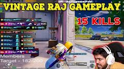 1 vs 4 Squadwipe by RAJ - 15 Solo Kills | Vintage RAJ Gameplay #rajgaming #pubgmobile