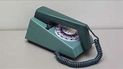 Old 1970's Retro Mid-Century Trimphone Sound Ringing Blue GPO 722 Vintage Telephone