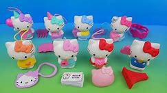 2014 HELLO KITTY 40th ANNIVERSARY BIRTHDAY SET OF 8 McDONALD'S HAPPY MEAL COLLECTION VIDEO REVIEW