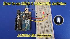 How to Blink 2 LEDs with Arduino for Beginner