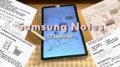 SAMSUNG NOTES - 20 features in 11 minutes!!! 📝 in Samsung Galaxy Tab S6 Lite
