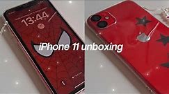 iPhone 11 unboxing (red, 128 GB) ❤️