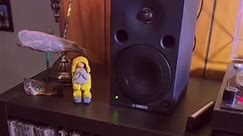 Showing off my new Yamaha MSP5 studio monitors. They sound awesome! Im slowly working my way up to a full sound system. #yamaha #yamahastudiomonitor #speakers#halloween #michaelmyers #waxworks