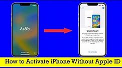 How to Activate iPhone Without Apple ID | How to activate iPhone without apple id and password 2023
