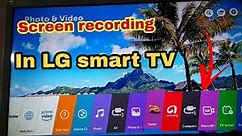 How to screen recording in LG Smart TV 😲😲