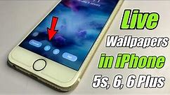 Live Wallpaper in iPhone 6, 6Plus 🔥🔥 How to Set LIVE wallpapers in iPhone 5s, 6, 6Plus || ira'sWorld