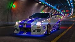 Nissan Skyline GT-R R34 - Ambient Tunnel Drive - 4K Ultra HD 60fps