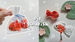 ♡ Crochet No-Sew Goldfish Tutorial | Fish in a Bag Keychain ♡