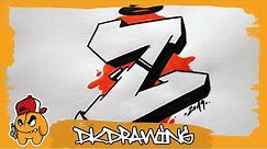 Graffiti Alphabet Tutorial - How to draw graffiti letters - Letter Z