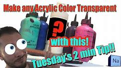 How to make ANY acrylic paint opaque color Transparent