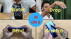 [Hindi] Samsung Galaxy On6, J6 Durability Test (Bend Scratch Drop Water)