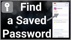 How To Find Saved Passwords On iPhone