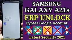 Samsung A21s FRP BYPASS Google Account Android 10/11 || All Samsung Frp Bypass 2021 Final Method