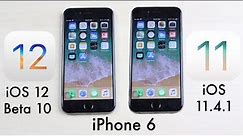 iPHONE 6: iOS 12 BETA 10 Vs iOS 11.4.1! (Speed Comparison) (Review)